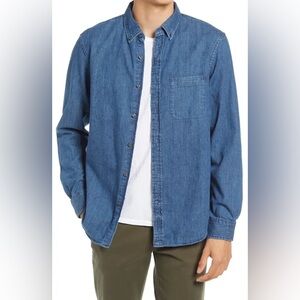 Club Monaco Blue Slim fit Denim Shirt